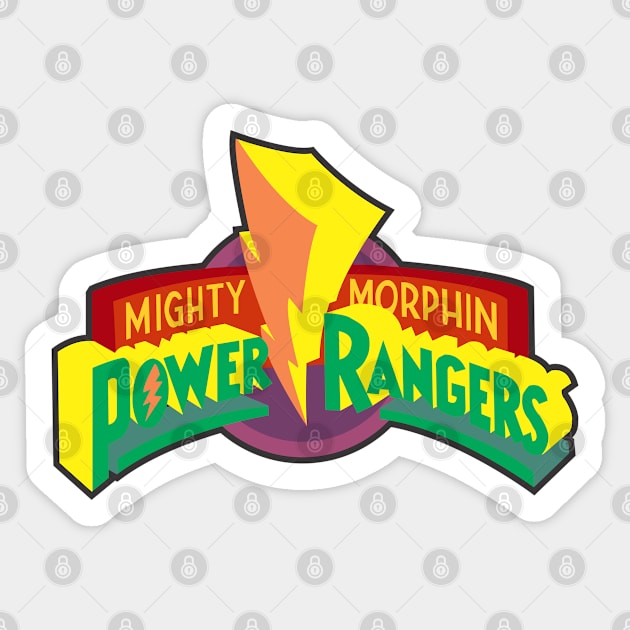 mighty morphin power ranger logo Sticker by kladenko